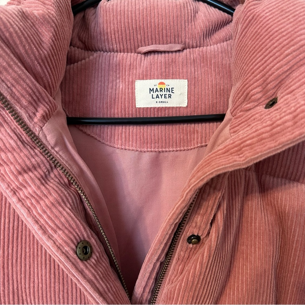 Marine Layer Pink Corduroy Puffer Jacket - Picture 4 of 5